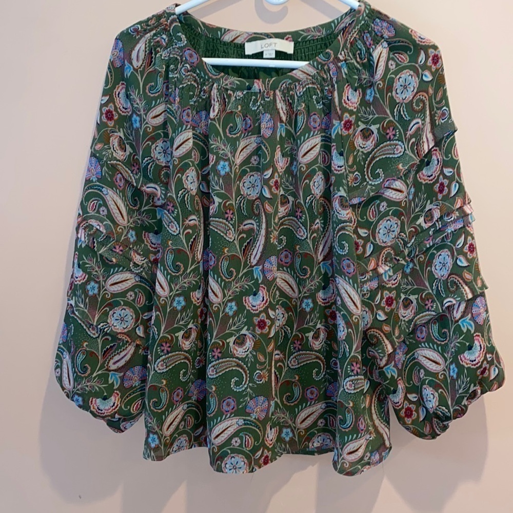 Paisley print loft blouse